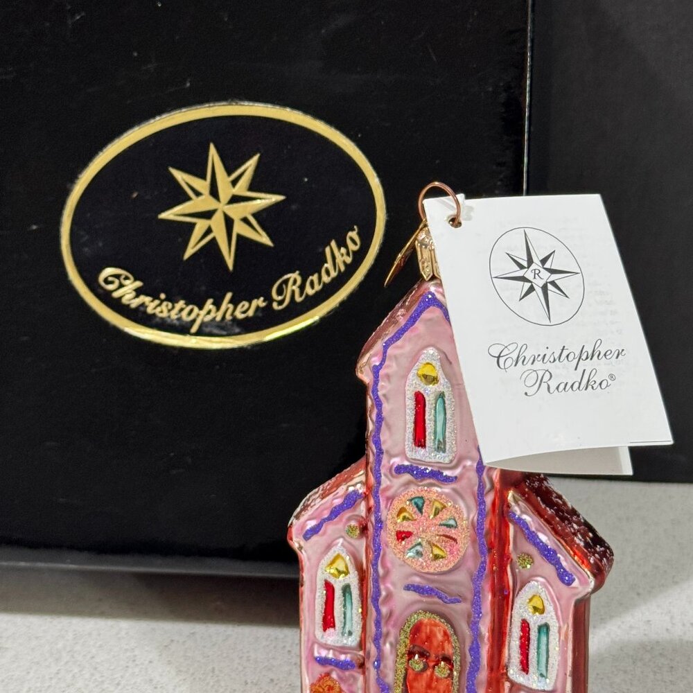 Christopher Radko Ginger Chapel Ornament 00-156-0 - Vintage